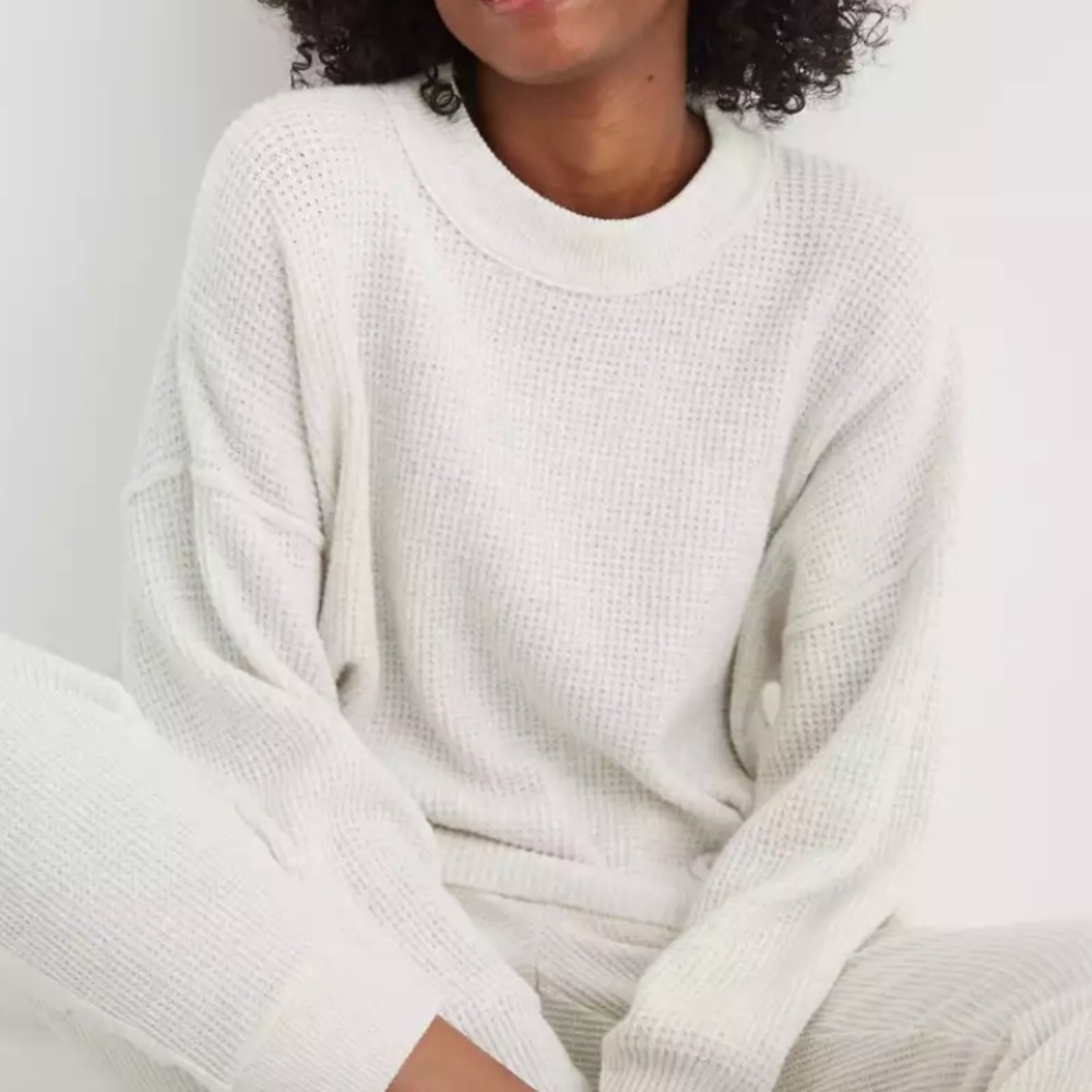 WAFFLE OVERSIZED SWEATER